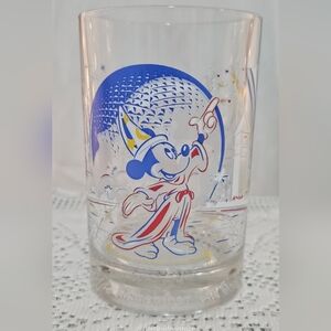 Disney Sorcerer Mickey Glass — 25th ANNIVERSARY EDITION Vintage 90s